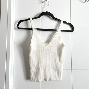 3/$25 Lace knit Vneck Tank Top